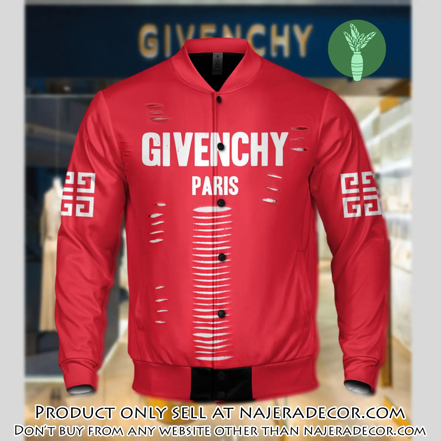 Luxury givenchy varsity premium baseball jacket bjv1047 njr3337015